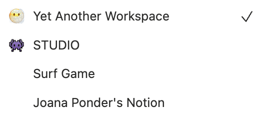 Notion workspaces